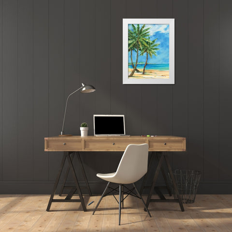 Palmas Belize I White Modern Wood Framed Art Print by Brent, Paul