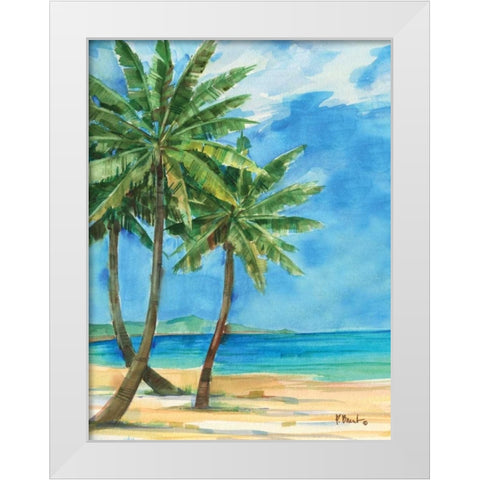 Palmas Belize I White Modern Wood Framed Art Print by Brent, Paul