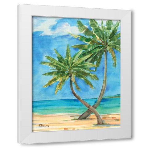 Palmas Belize II White Modern Wood Framed Art Print by Brent, Paul