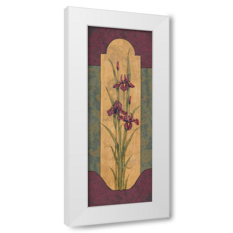 Greek Iris I White Modern Wood Framed Art Print by Brent, Paul