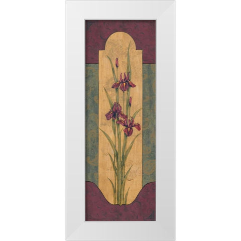 Greek Iris I White Modern Wood Framed Art Print by Brent, Paul
