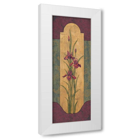 Greek Iris II White Modern Wood Framed Art Print by Brent, Paul