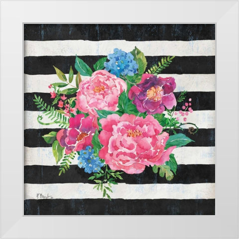 Juliette Bouquet I White Modern Wood Framed Art Print by Brent, Paul