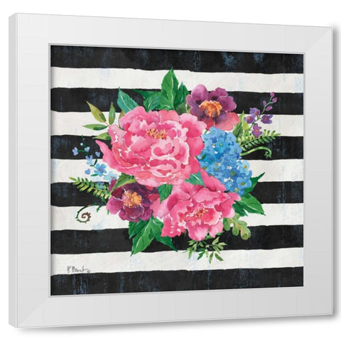 Juliette Bouquet II White Modern Wood Framed Art Print by Brent, Paul