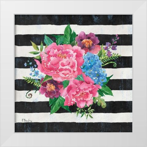 Juliette Bouquet II White Modern Wood Framed Art Print by Brent, Paul
