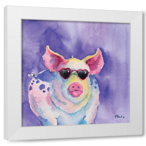 Sunny Farm III White Modern Wood Framed Art Print by Brent, Paul