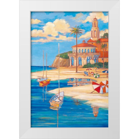 Beach Club II White Modern Wood Framed Art Print by Brent, Paul