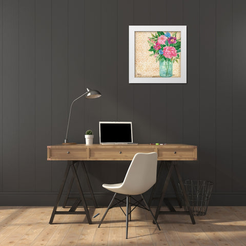 Juliette Vase II White Modern Wood Framed Art Print by Brent, Paul