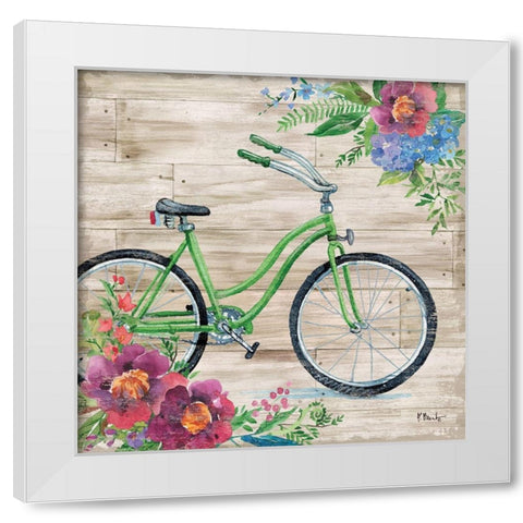 Petal Pusher I White Modern Wood Framed Art Print by Brent, Paul