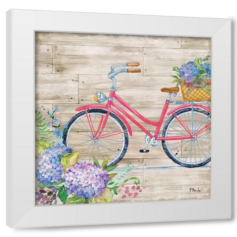 Petal Pusher II White Modern Wood Framed Art Print by Brent, Paul