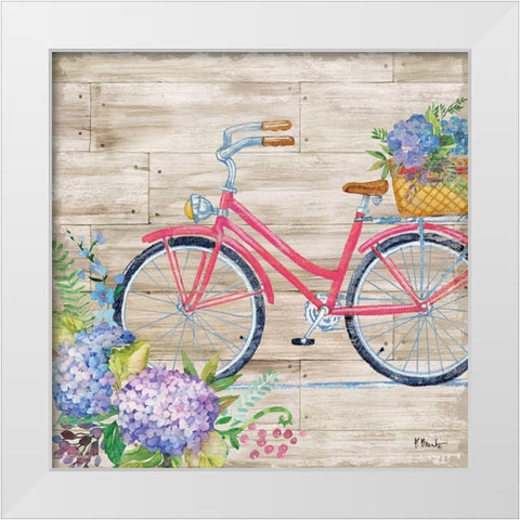 Petal Pusher II White Modern Wood Framed Art Print by Brent, Paul