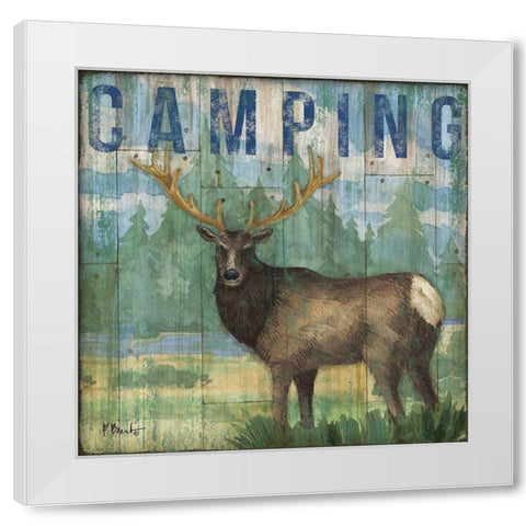 Adventure Lodge IV White Modern Wood Framed Art Print by Brent, Paul