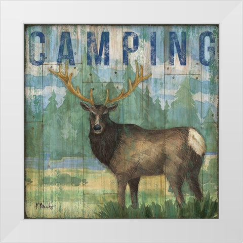 Adventure Lodge IV White Modern Wood Framed Art Print by Brent, Paul