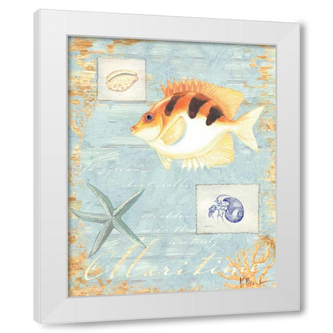 Maritime White Modern Wood Framed Art Print by Brent, Paul