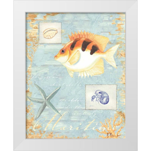 Maritime White Modern Wood Framed Art Print by Brent, Paul
