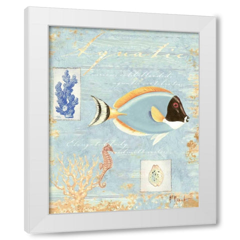 Aquatic White Modern Wood Framed Art Print by Brent, Paul