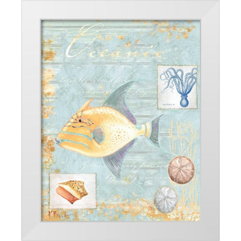 Oceanic White Modern Wood Framed Art Print by Brent, Paul