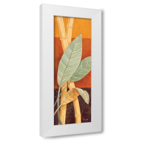 Bali Leaves I White Modern Wood Framed Art Print by Brent, Paul
