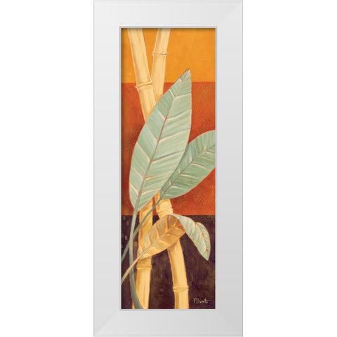 Bali Leaves I White Modern Wood Framed Art Print by Brent, Paul