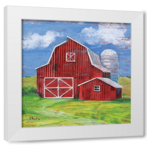 Homeland Barn II White Modern Wood Framed Art Print by Brent, Paul