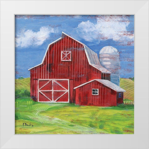 Homeland Barn II White Modern Wood Framed Art Print by Brent, Paul