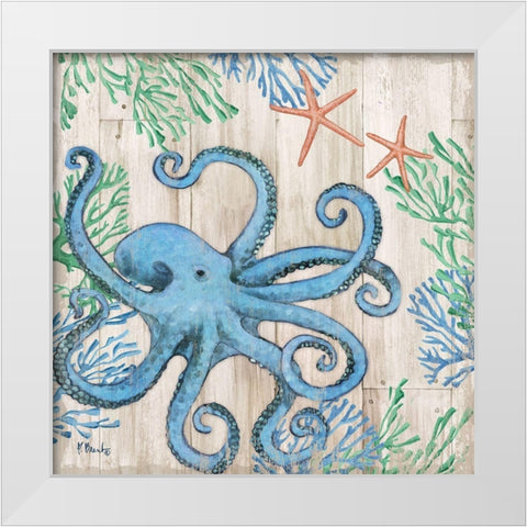 Clearwater Sealife I White Modern Wood Framed Art Print by Brent, Paul
