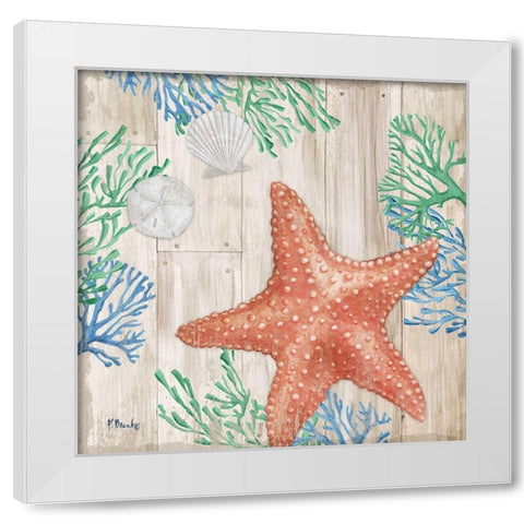 Clearwater Sealife II White Modern Wood Framed Art Print by Brent, Paul