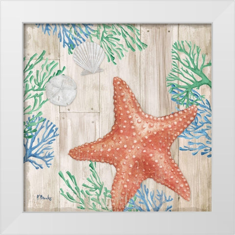 Clearwater Sealife II White Modern Wood Framed Art Print by Brent, Paul