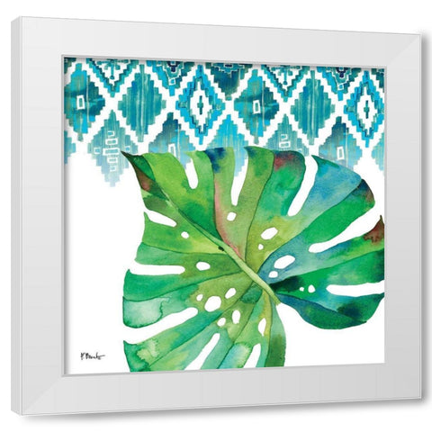 Palm Fronds I White Modern Wood Framed Art Print by Brent, Paul