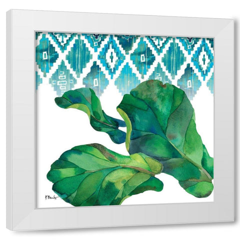 Palm Fronds II White Modern Wood Framed Art Print by Brent, Paul
