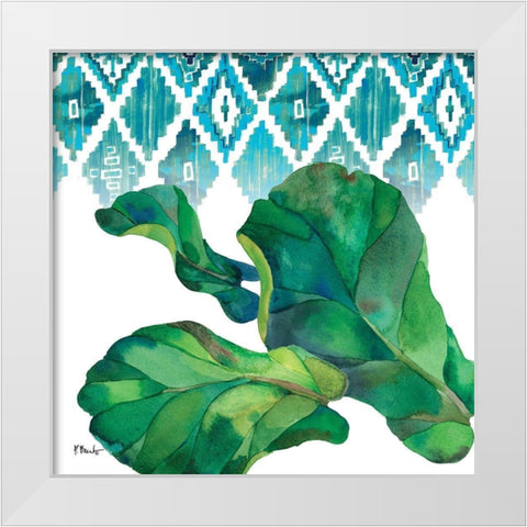 Palm Fronds II White Modern Wood Framed Art Print by Brent, Paul
