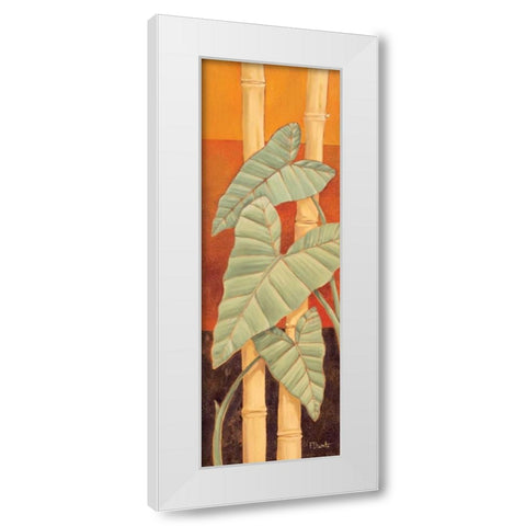 Bali Leaves II White Modern Wood Framed Art Print by Brent, Paul