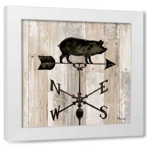 Wrought Iron Vanes I White Modern Wood Framed Art Print by Brent, Paul
