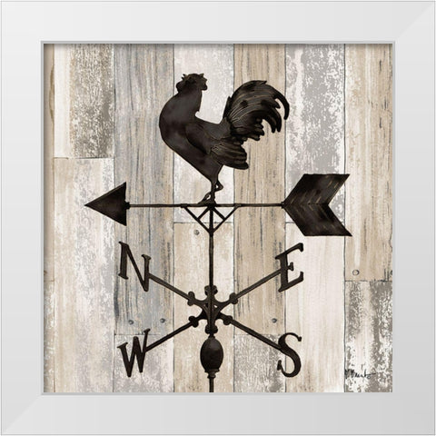 Wrought Iron Vanes II White Modern Wood Framed Art Print by Brent, Paul