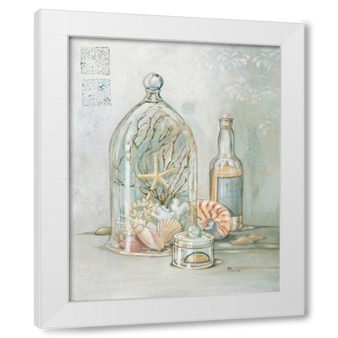 Amenities I White Modern Wood Framed Art Print by Brent, Paul