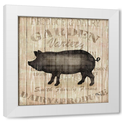 Farmers Market II White Modern Wood Framed Art Print by Brent, Paul