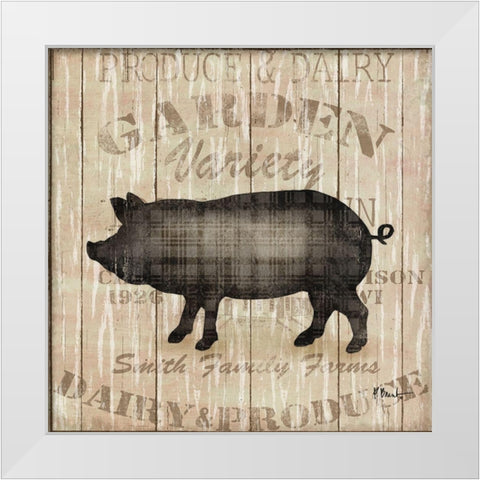 Farmers Market II White Modern Wood Framed Art Print by Brent, Paul