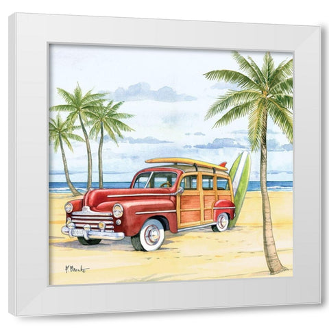 Huntington Woody I White Modern Wood Framed Art Print by Brent, Paul