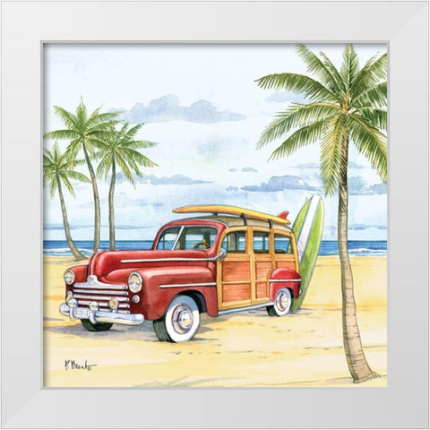 Huntington Woody I White Modern Wood Framed Art Print by Brent, Paul