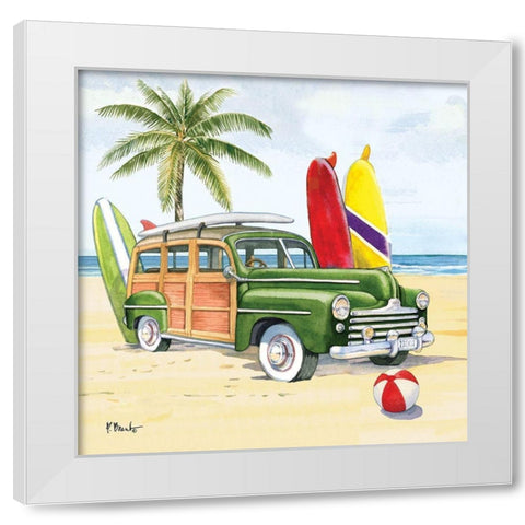 Huntington Woody II White Modern Wood Framed Art Print by Brent, Paul