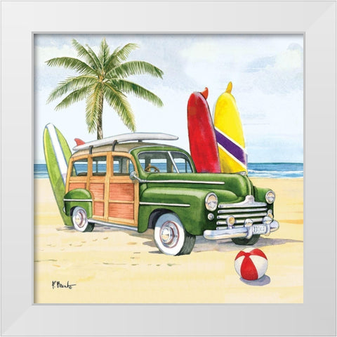 Huntington Woody II White Modern Wood Framed Art Print by Brent, Paul