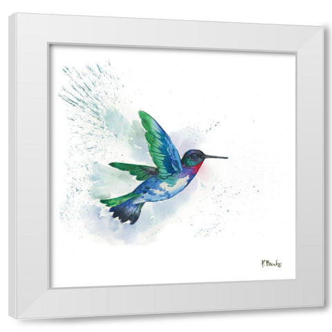 Arianna Hummingbird I White Modern Wood Framed Art Print by Brent, Paul