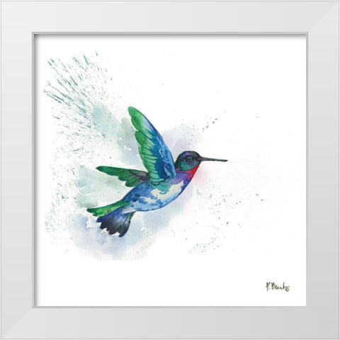 Arianna Hummingbird I White Modern Wood Framed Art Print by Brent, Paul
