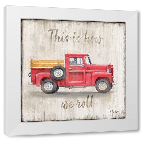 Land Drifter III White Modern Wood Framed Art Print by Brent, Paul