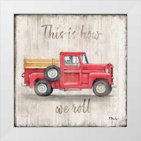 Land Drifter III White Modern Wood Framed Art Print by Brent, Paul