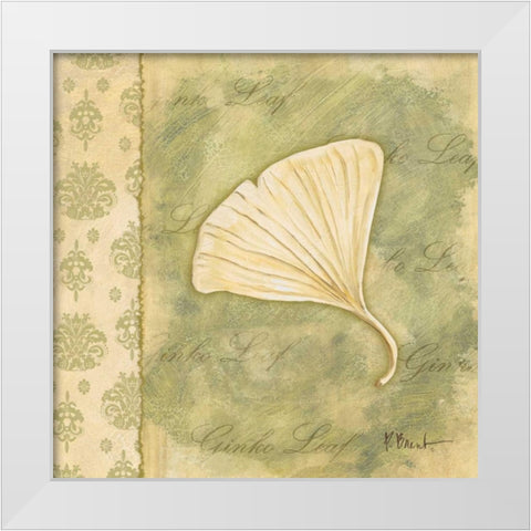 Leaf Oasis III White Modern Wood Framed Art Print by Brent, Paul