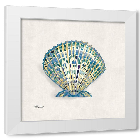 Embellished Shells II White Modern Wood Framed Art Print by Brent, Paul