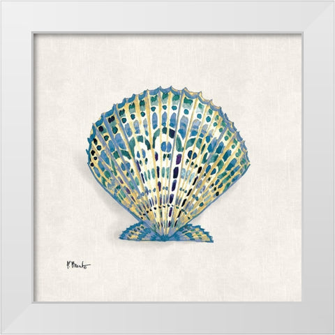Embellished Shells II White Modern Wood Framed Art Print by Brent, Paul