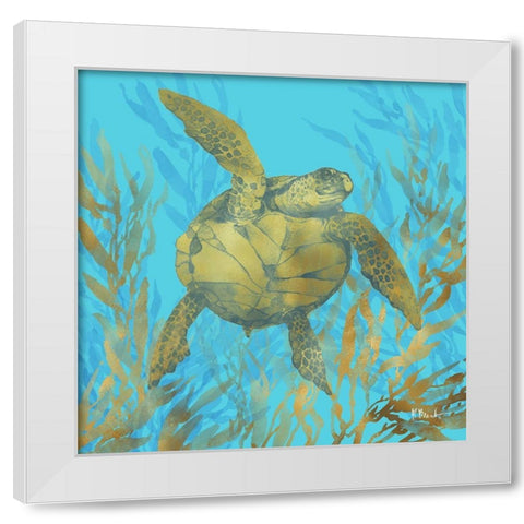 Cedar Key Turtle I White Modern Wood Framed Art Print by Brent, Paul