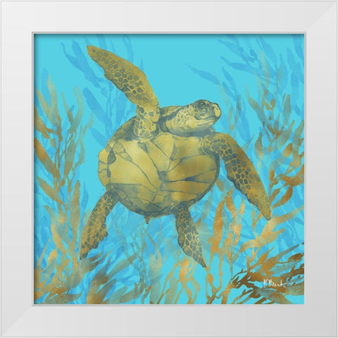 Cedar Key Turtle I White Modern Wood Framed Art Print by Brent, Paul